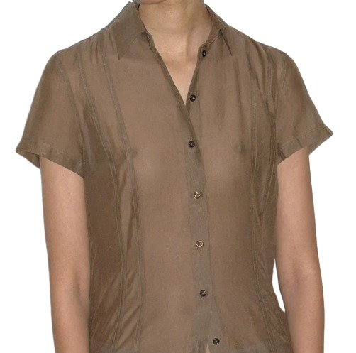 Pele see-through short sleeve shirt