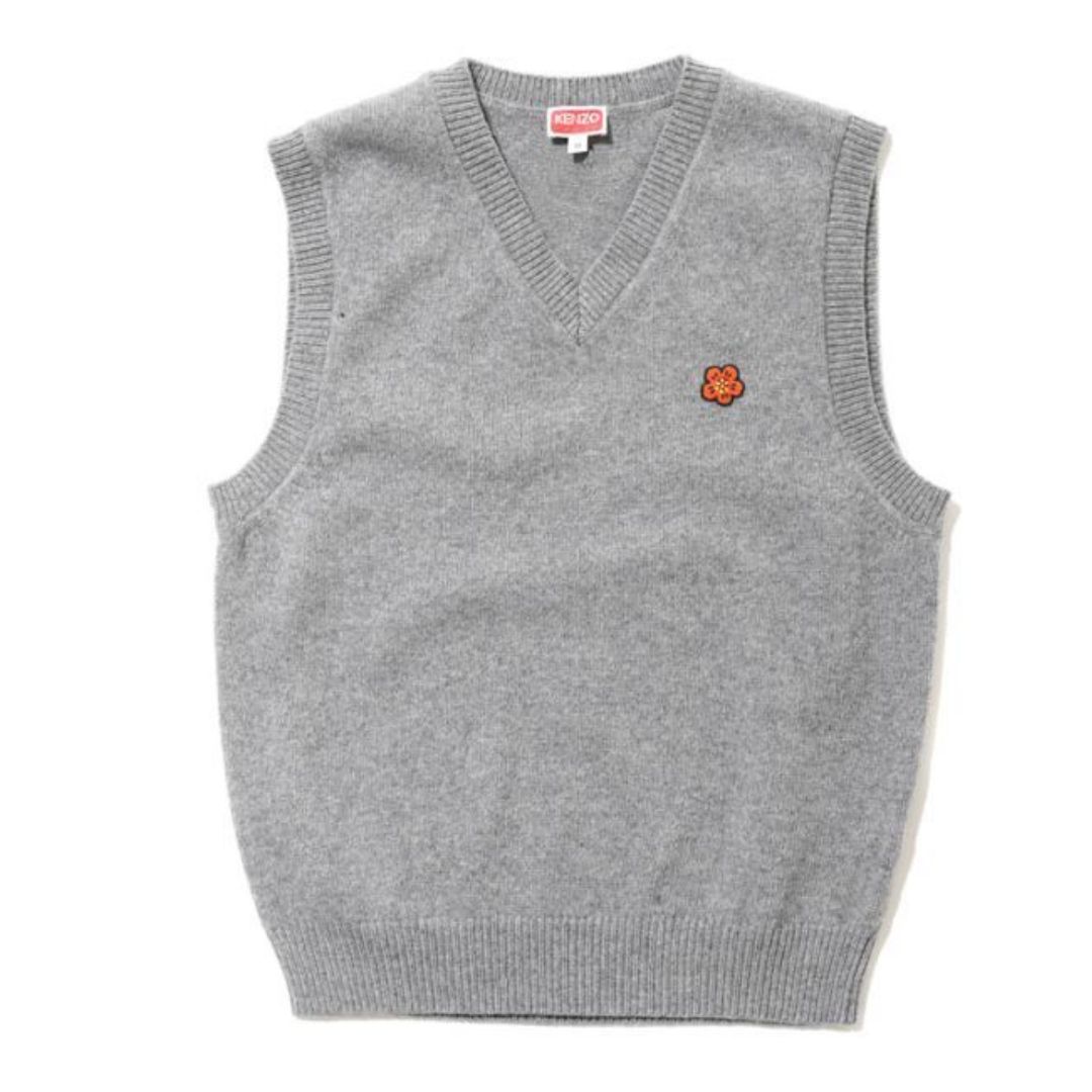 BOKEH FLOWER PATCH WOOL VEST