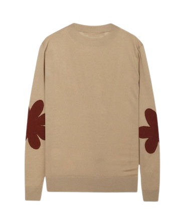 Round neck flower sweater