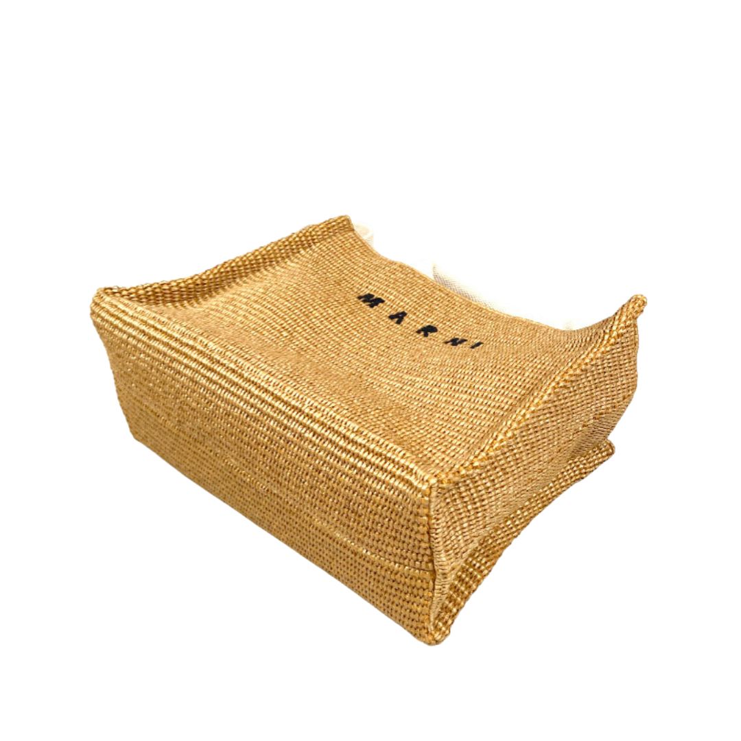 Women's Small Raffia Tote Bag - Rosiena: Natural