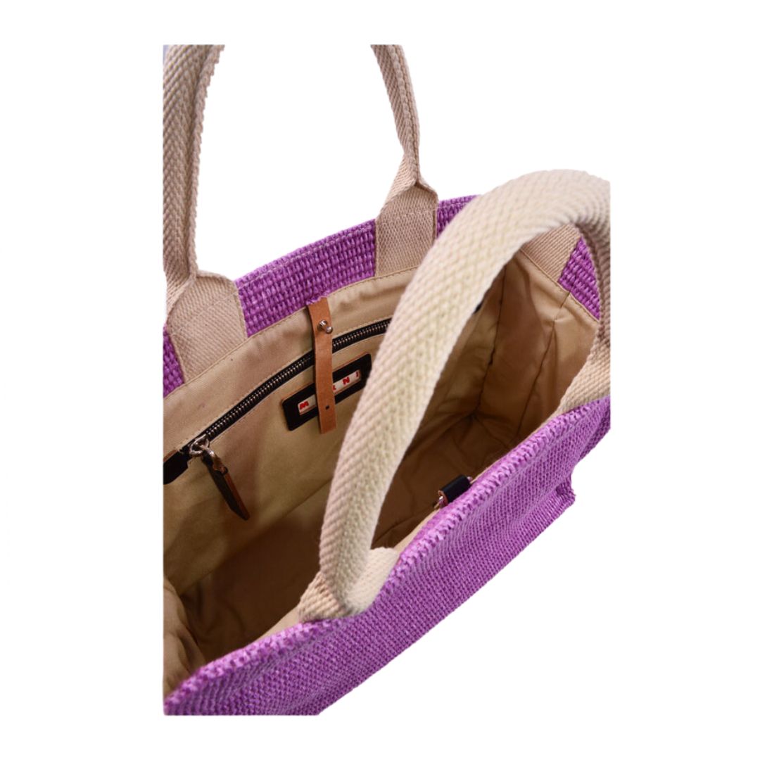 Women's Raffia Small Tote Bag - Light Lily