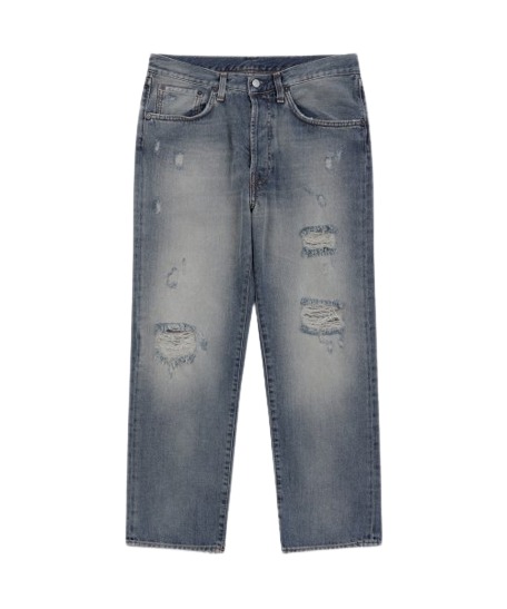 Men's relaxed fit denim pants - blue