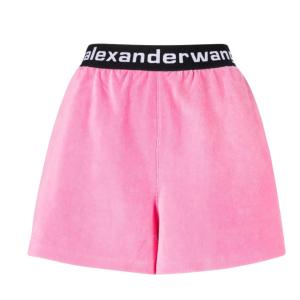 Alexander Wang Elastic Short in Stretch Corduroy Pink