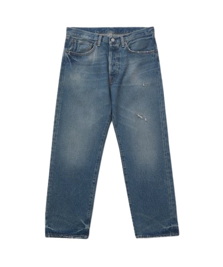 Men's Relax-Fit Straight Denim Pants - Mid Blue