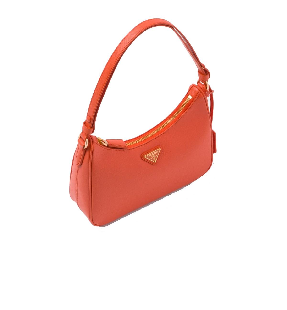 Saffiano leather mini bag orange