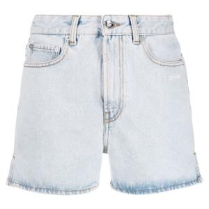 Diagonal Denim Shorts