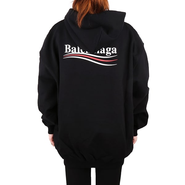 Black Wave Logo Hooded Sweatshirt