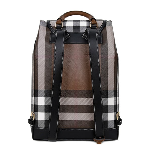 Brown Vintage Check Backpack