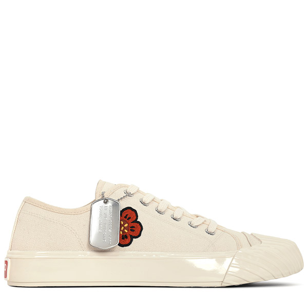 Cream School Bokeh Flower Sneakers