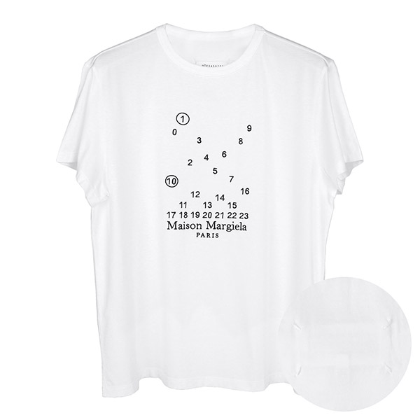 White Numeric Logo Mako T-shirt