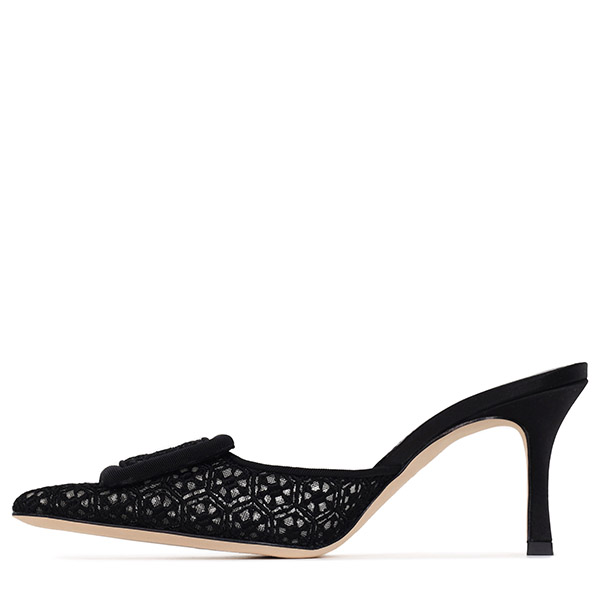 Black Maysailby Lace Dentel Mule