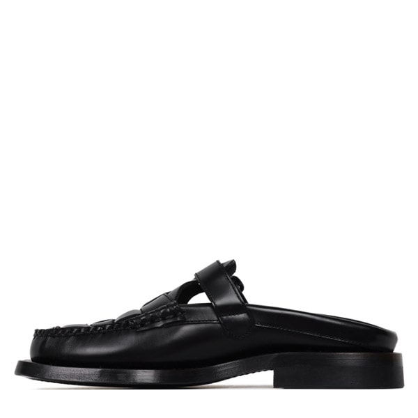 Black Bonnell Woven T-Bar Mule Loafer