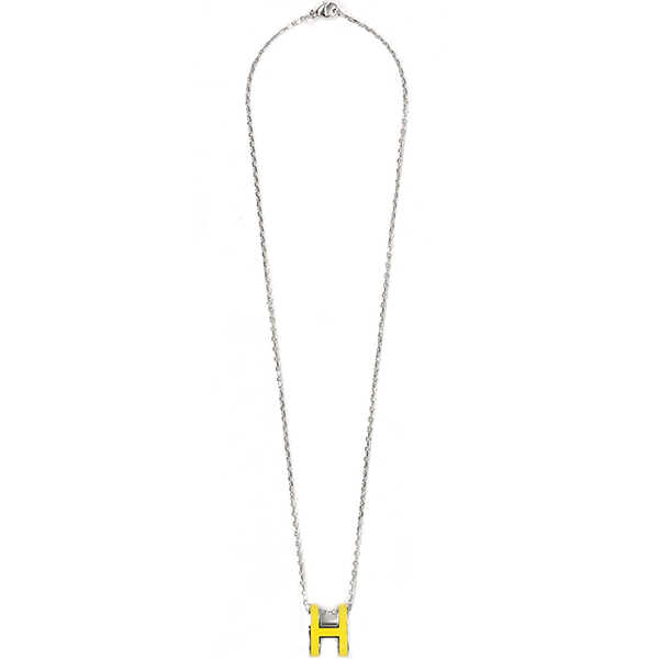 Yellow Silver Pop Ash Pendant Necklace POP H