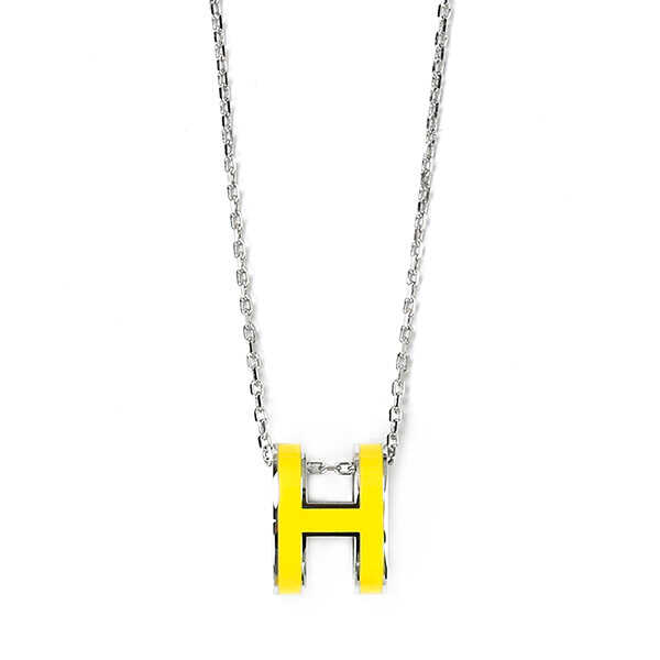 Yellow Silver Pop Ash Pendant Necklace POP H