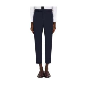 NAVY TYPEWRITER CLOTH LOW RISE TROUSER