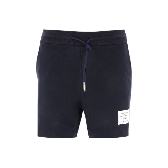 Navy Side Vent RWB Trim Pique Rib Shorts 