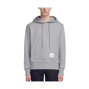 LIGHT GREY LOOPBACK JERSEY KNIT CENTER BACK STRIPE PULLOVER HOODIE