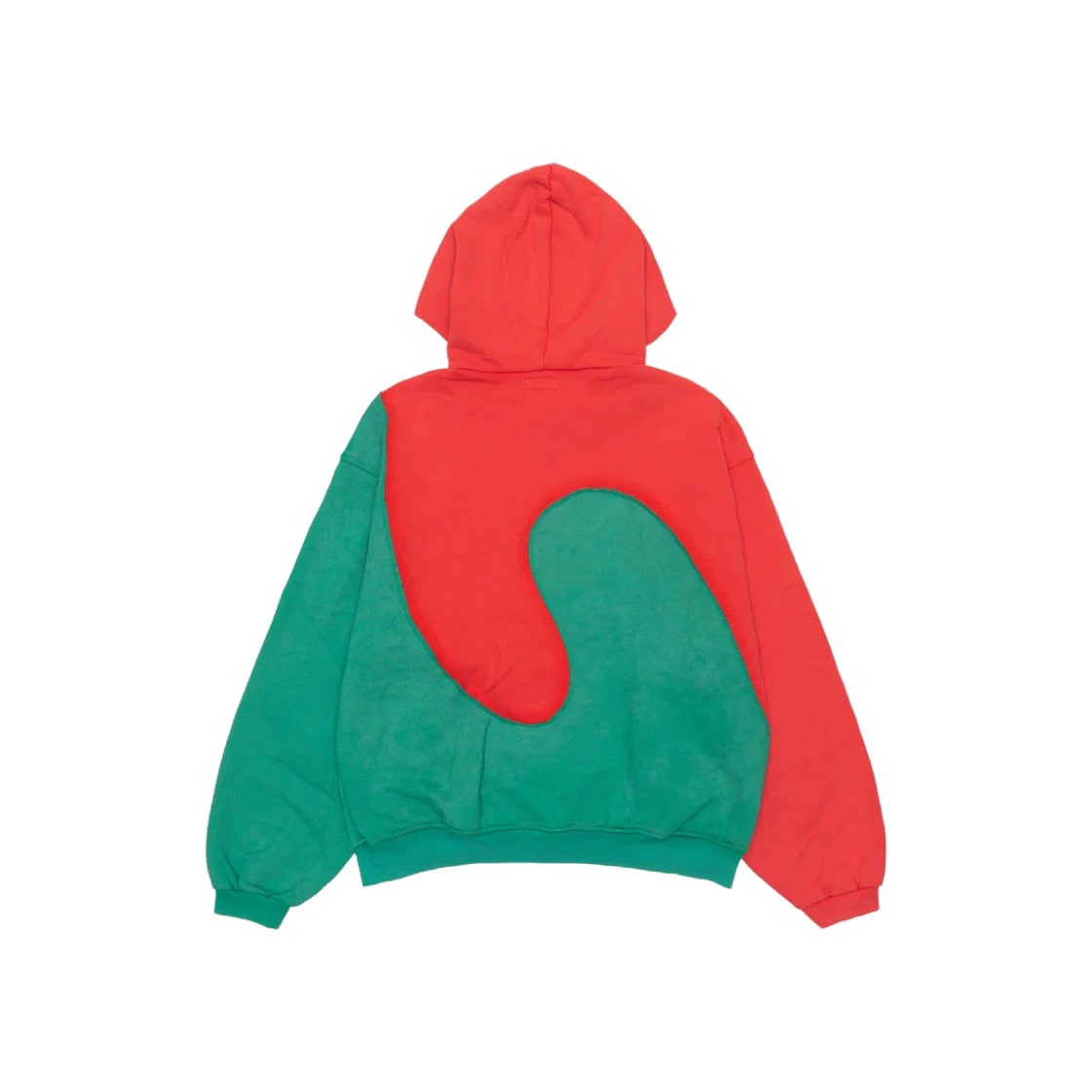 ERL Swirl Fleece Hoodie Red Green