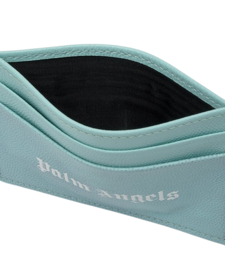 Men's Logo Caviar Card Holder - Light Blue