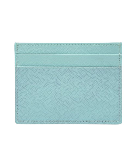Men's Logo Caviar Card Holder - Light Blue