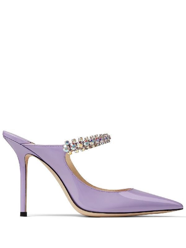 BING 100 crystal-strap mule heels