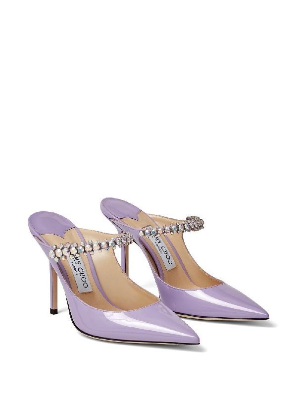 BING 100 crystal-strap mule heels