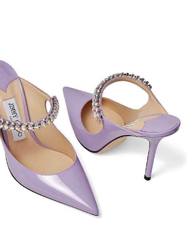 BING 100 crystal-strap mule heels