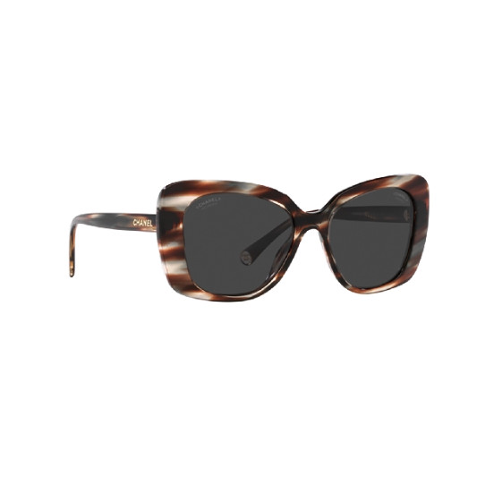 Tortoise Logo Temple Sunglasses