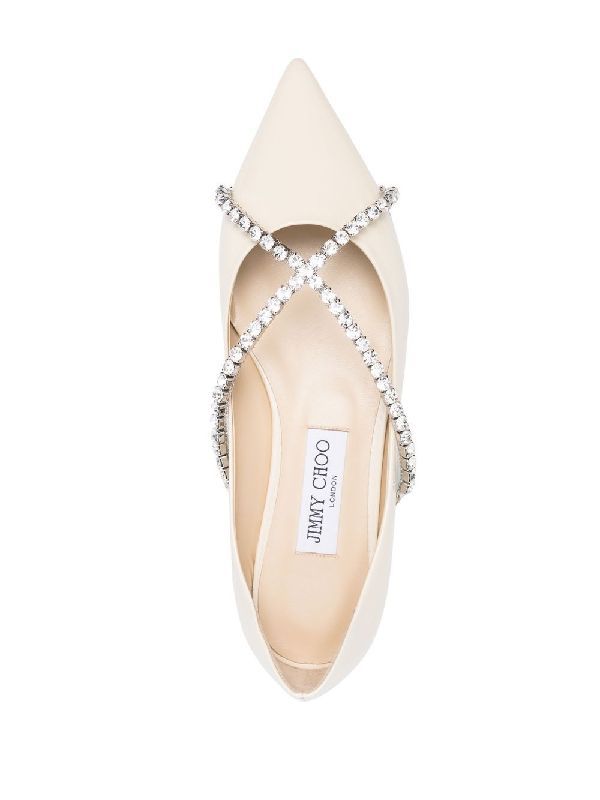 GENEVI crystal-embellished flat shoes