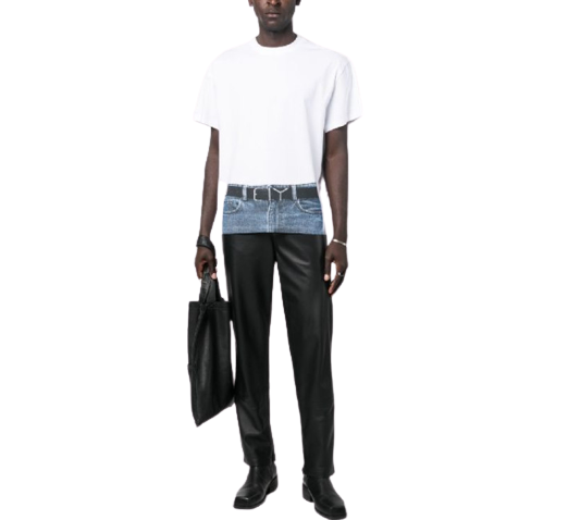 Jean Paul Gaultier Y Belted Print T-Shirt