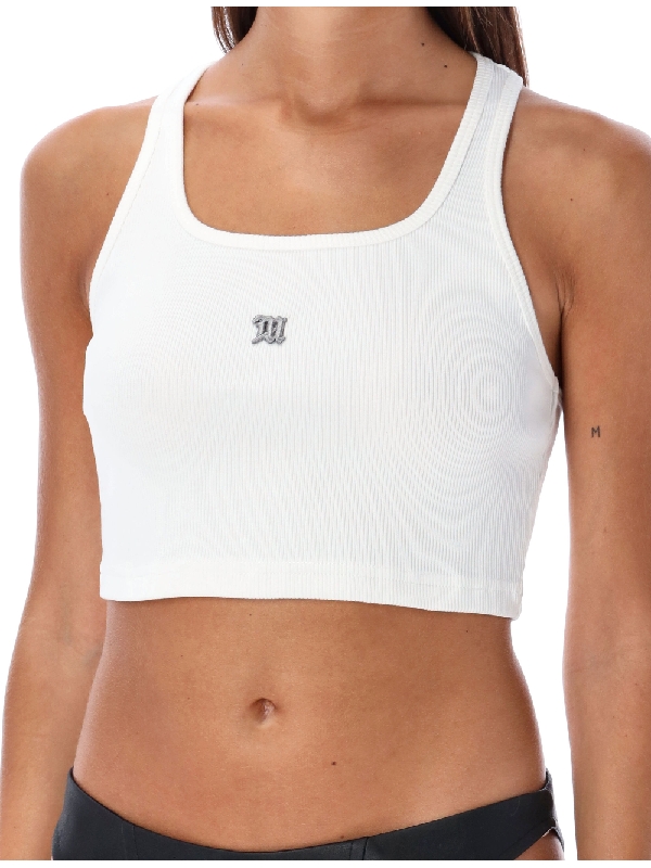 LOGO COTTON CROPPED TANK TOP