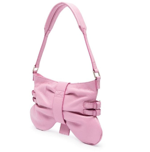 Butterfly logo buckle large shoulder bag