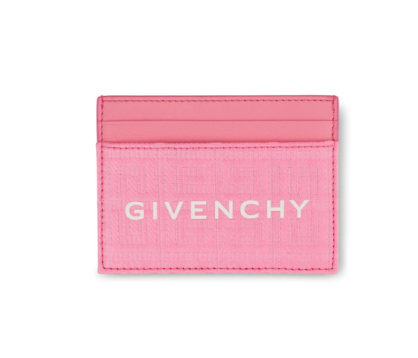 Coated canvas and leather card wallet