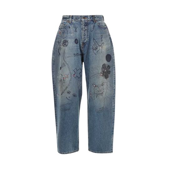 BALENCIAGA BLUE BAGGY JEANS