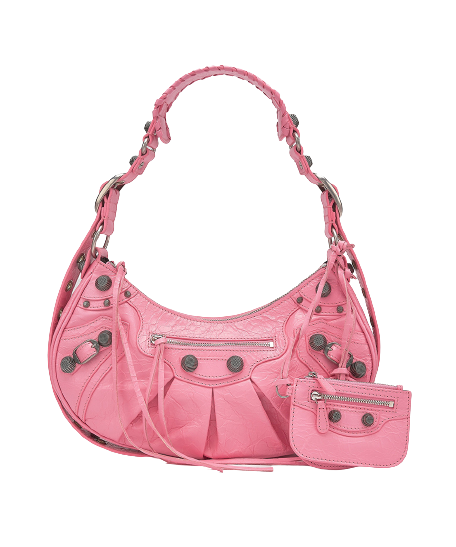 Women's small car gol shoulder bag - pink
