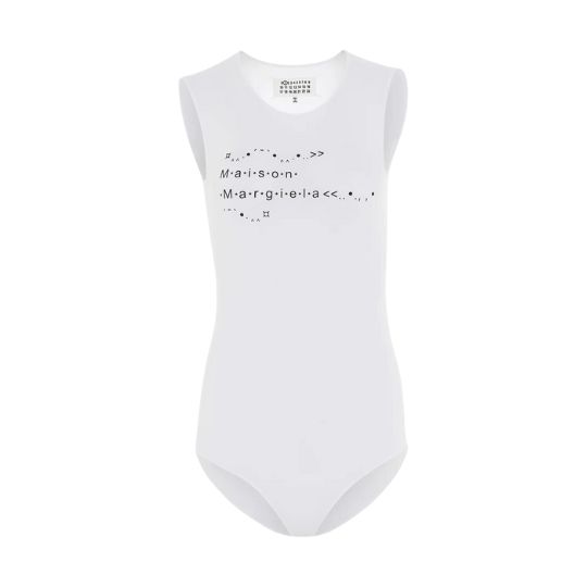 Women's Emoji Logo Bodysuit - White 