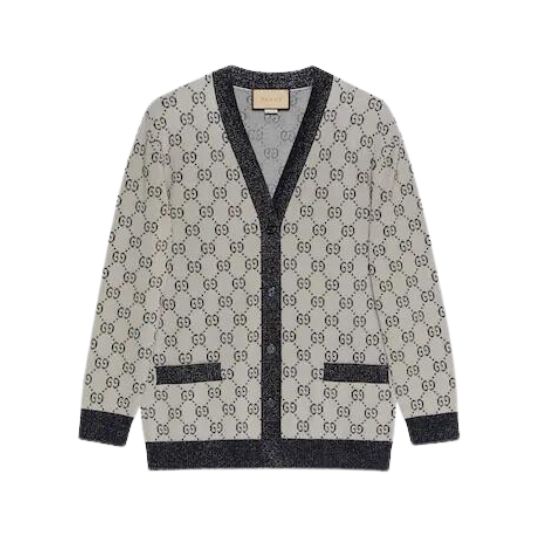 GG cotton jacquard cardigan