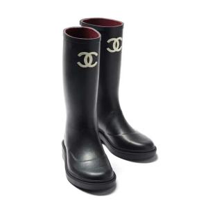 Chanel Boots Caoutchouc & Black