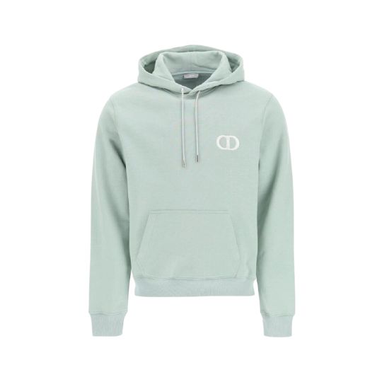 CD ICON HOODED SWEATSHIRT Sea Green Cotton Fleece