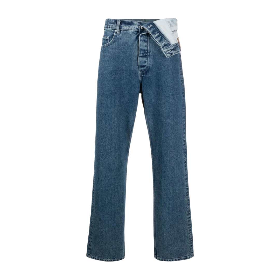 CLASSIC ASYMMETRIC WAIST JEANS 