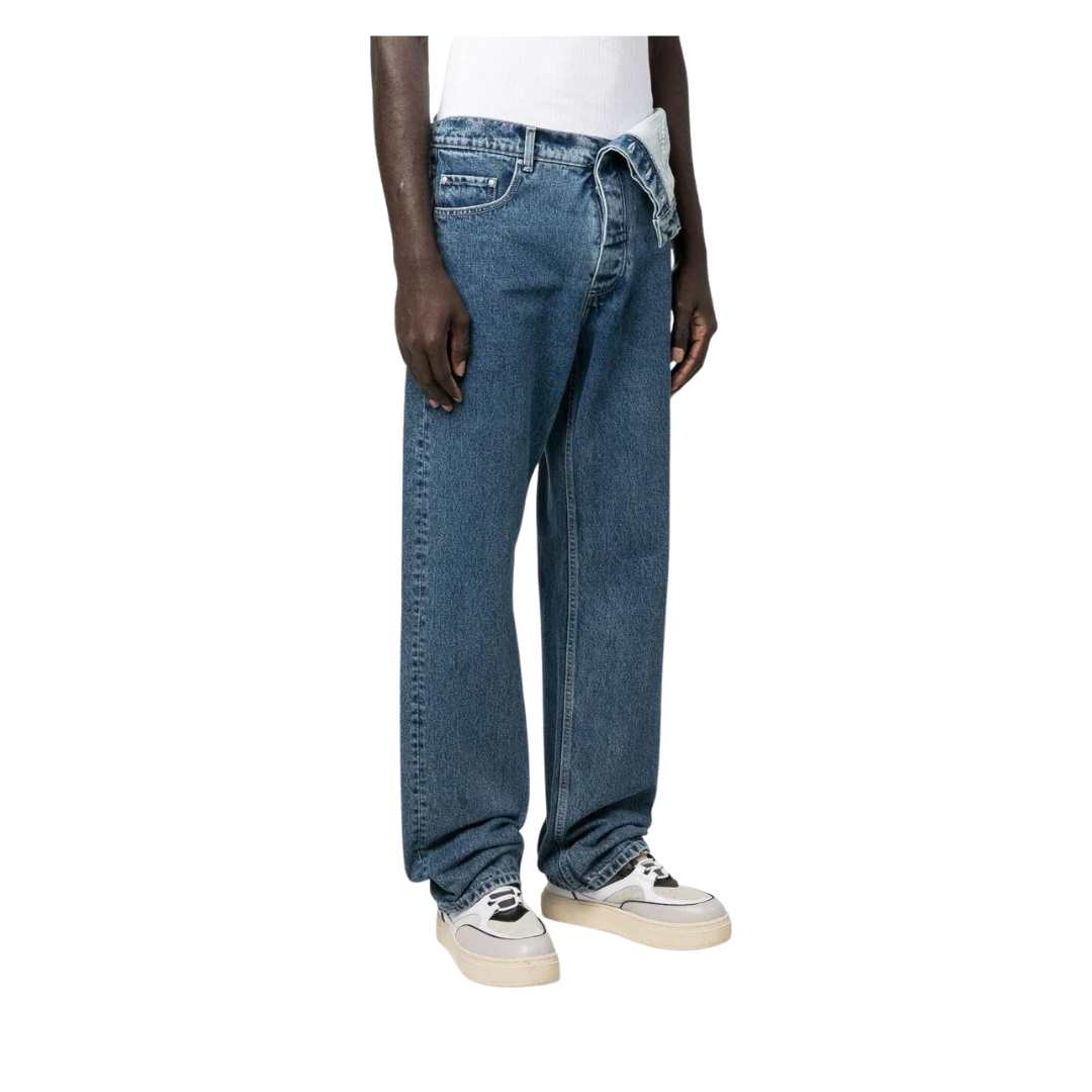 CLASSIC ASYMMETRIC WAIST JEANS 