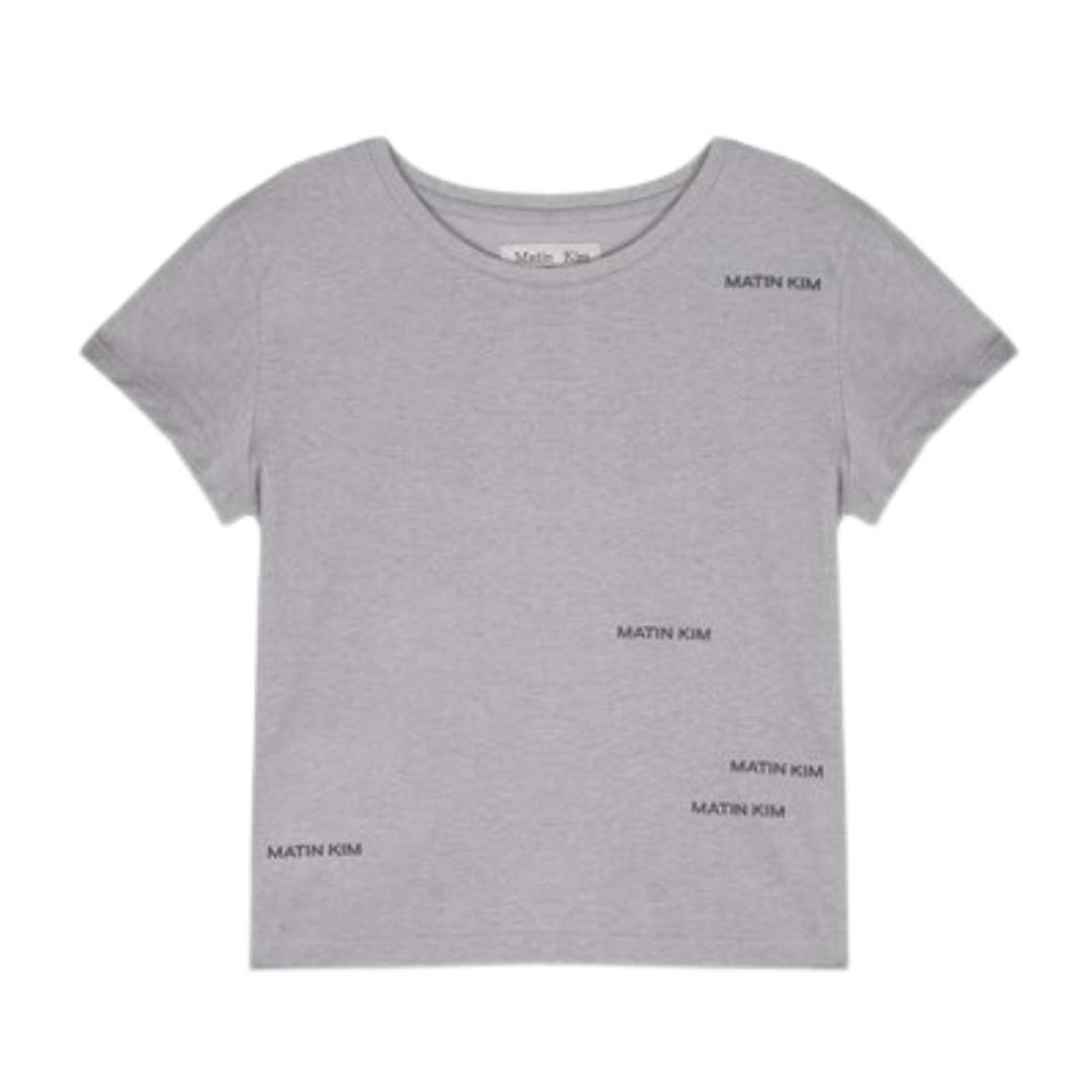  MATIN SMALL LOGO CROP TOP IN GRAY