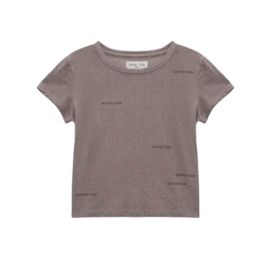 MATIN SMALL LOGO CROP TOP IN COCOA