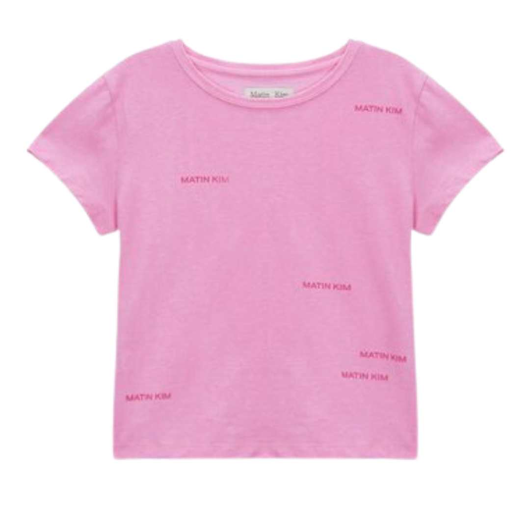 MATIN SMALL LOGO CROP TOP IN PINK