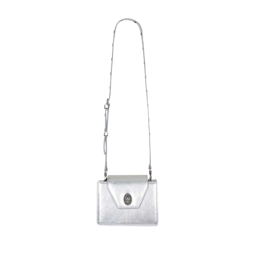 Square travel mini-bag (silver)