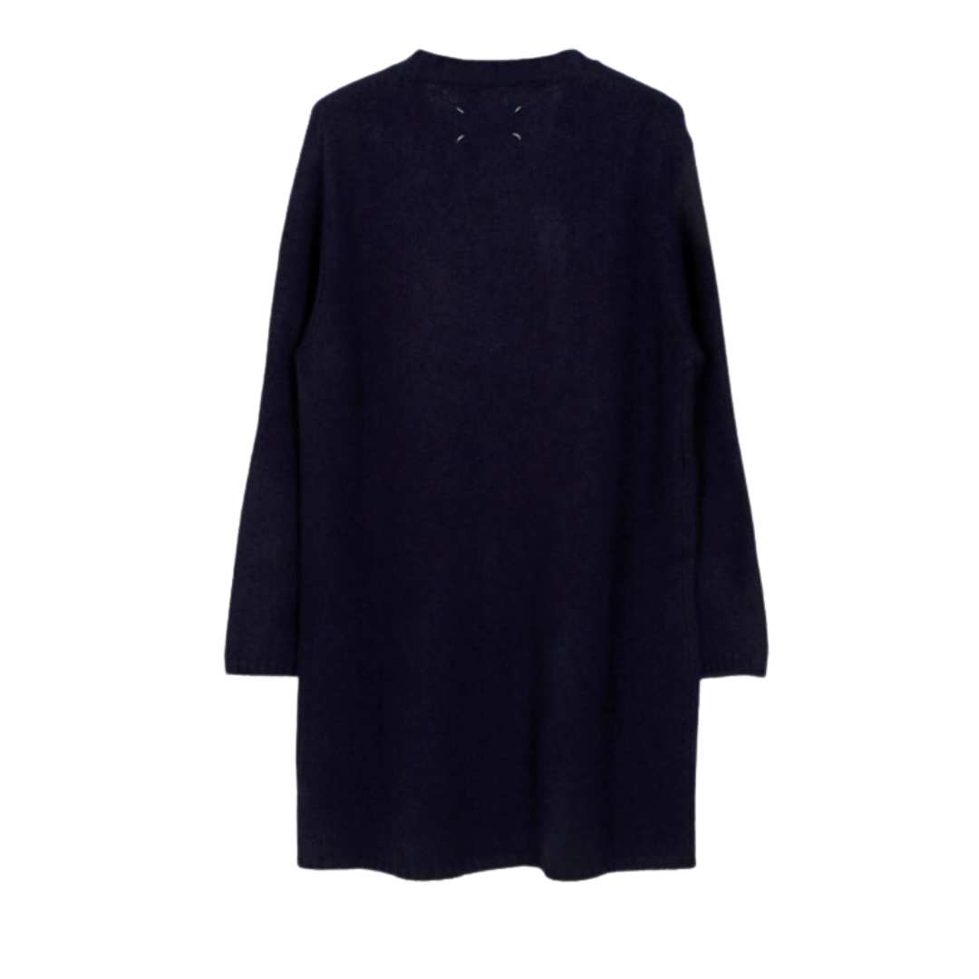 Navy Midweight Wool Cardigan