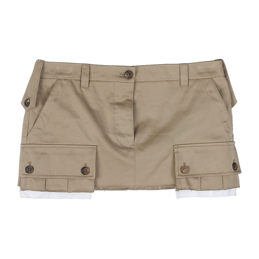Chino mini skirt beige