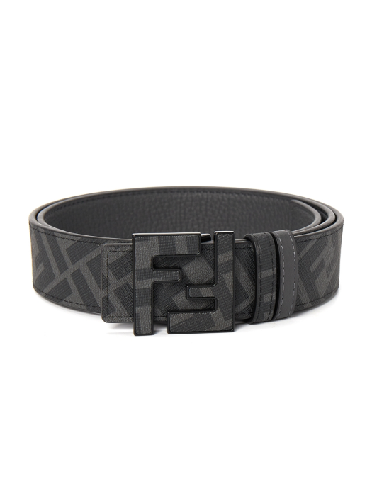 Squared FF leather reversible belt