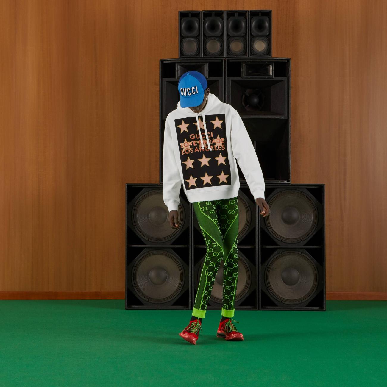 'Gucci Love Parade' print hooded sweatshirt