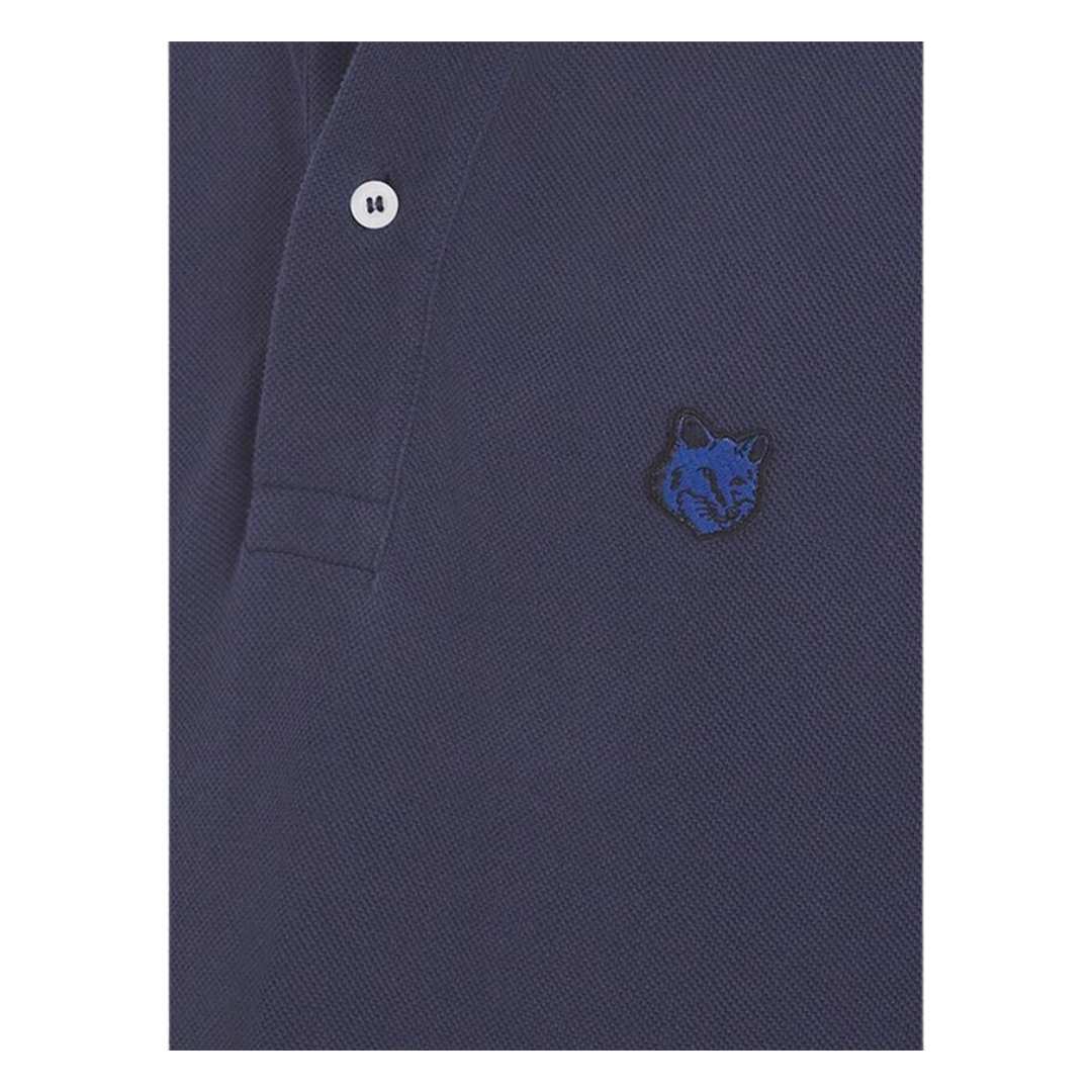 Maison Kitsune Bold Fox Head Patch Comfort Polo Ink Blue